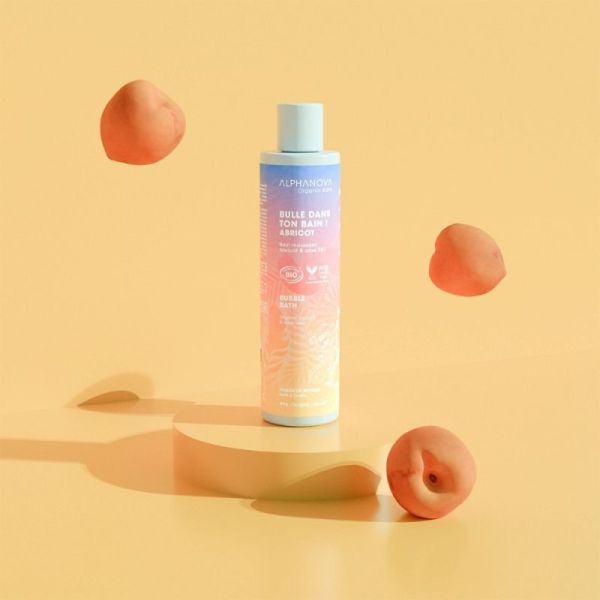 Alphanova Kids Bulle dans ton Bain ! Bain Moussant Bio - 250ml - Senteur Abricot