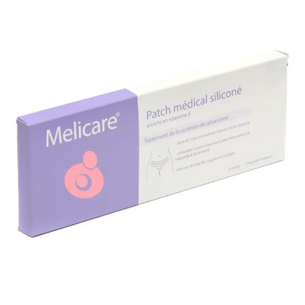 Alvadiem Melicare Patch Médical Siliconé - Traitement Cicatrice Césarienne - 3 Patchs