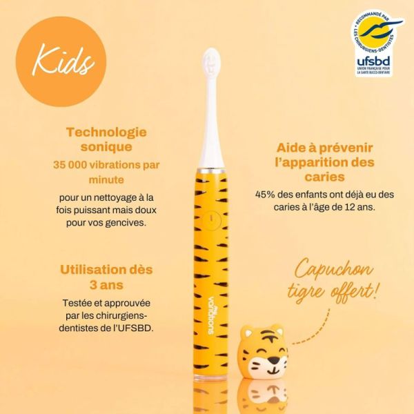 My Variations Brosse À Dents Électrique Enfant Tigre – Technologie sonique
