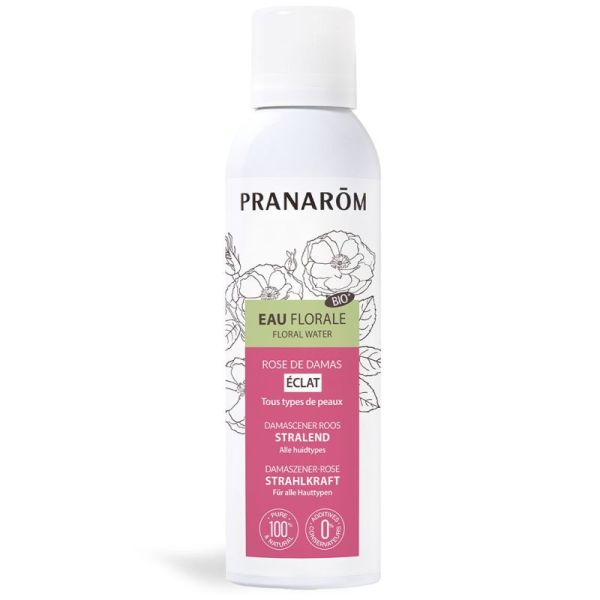 Pranarôm Hydrolat de Rose de Damas Tonifiant Bio 150ml – Éclat et jeunesse
