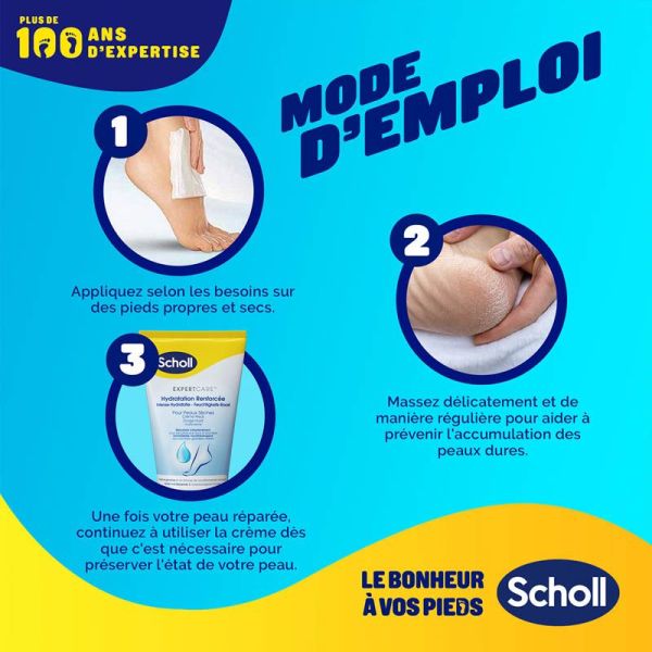 Scholl Expertcare Crème Hydratante Quotidienne pour Pieds - 150ml - Peaux Normales à Sèches