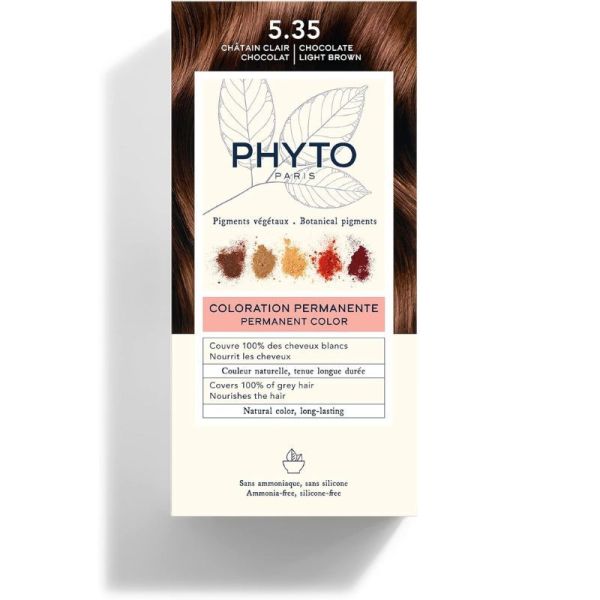 Phyto PhytoColor Coloration Permanente Aux Pigments Végétaux N°5.35 châtain Clair Chocolat