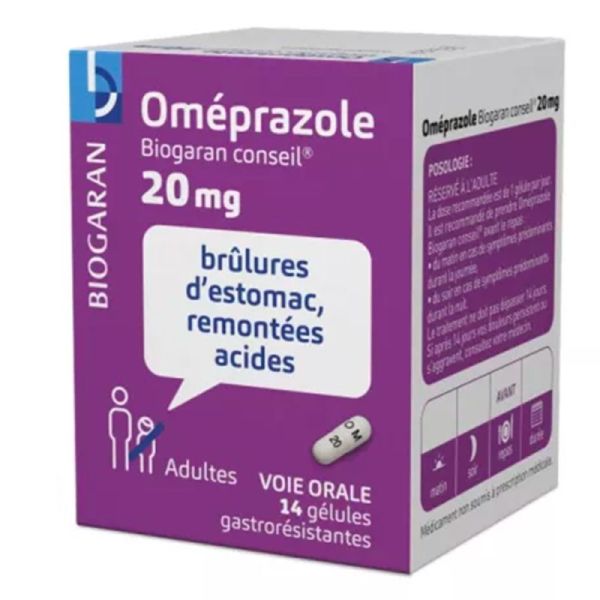 Biogaran Oméprazole 20 mg - 14 gélules