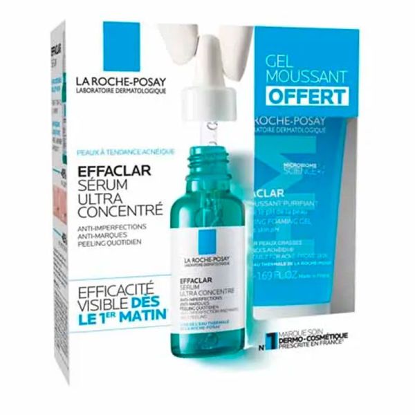 La Roche-Posay Effaclar Sérum Ultra Concentré 30 ml + Gel Moussant Peaux tendance acnéique 50ml