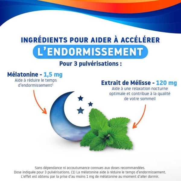 Valdispert Spray Sommeil Flash à Libération Immédiate de Mélatonine - 20ml - Endormissement rapide