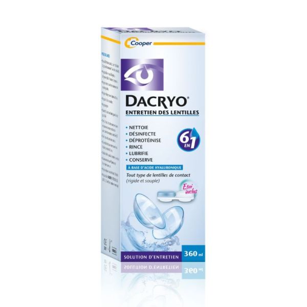 Cooper Dacryo Solution pour l'Entretien des Lentilles de Contact - 360ml