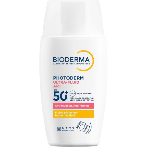 Bioderma Photoderm Ultra-Fluid AR+ Peaux Réactives Anti-Rougeurs SPF50+ 40ml – Très haute protection apaisante