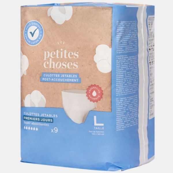 Les Petites Choses Culottes Maternité Jetables Post-accouchement Taille L - 9 Culottes - Confort & Absorption