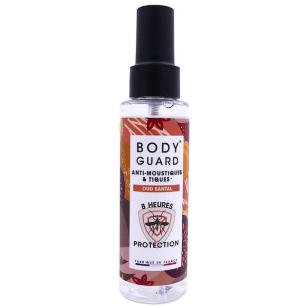 Bodyguard Répulsif Anti-moustiques Parfumé - 100ml - Senteur Oud Santal - Protection 8h, douce et efficace