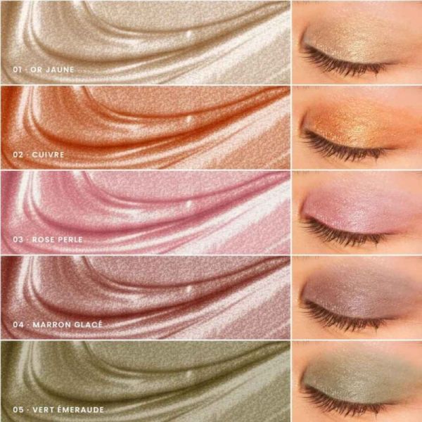 Charlotte Bio Fard à Paupières Liquide Rose perle 6,5ml - Haute pigmentation et fini glowy bio