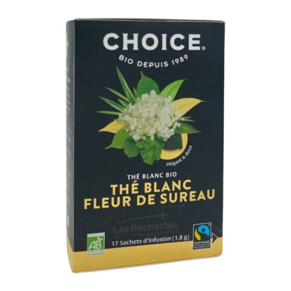 CHOICE Thé Blanc Fleur de Sureau Bio - 17 Sachets