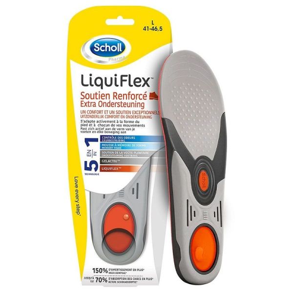 Scholl LiquiFlex Semelles Soutien Renforcé Pour Hommes - Pointure 41-46.5