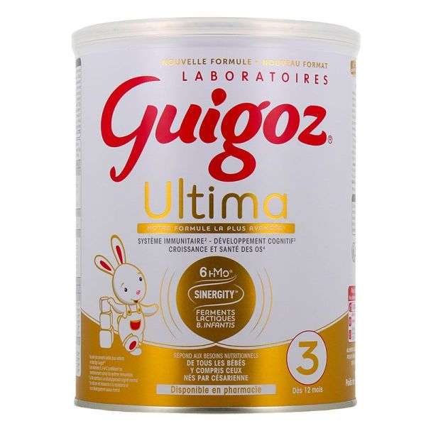 Guigoz Ultima Croissance Lait En Poudre Premium - 3ème Âge - Dès 12 Mois - 780g