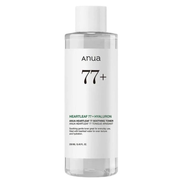 Anua Heartleaf 77% Soothing Toner 250ml - Lotion tonique hydratante et apaisante anti-rougeurs