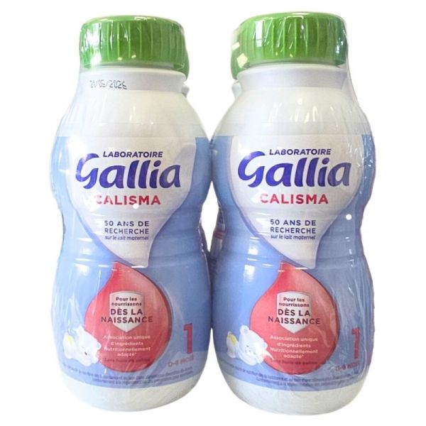 Gallia Calisma 1er Âge 0-6 Mois - 4 bouteilles de 500ml - Lait pratique dès La Naissance