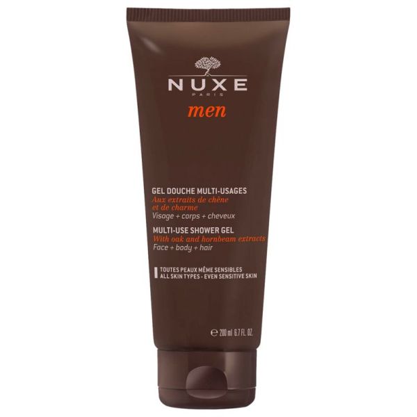 Nuxe Men Gel Douche Multi-Usages - 200 ml - Nettoyant visage, corps et cheveux
