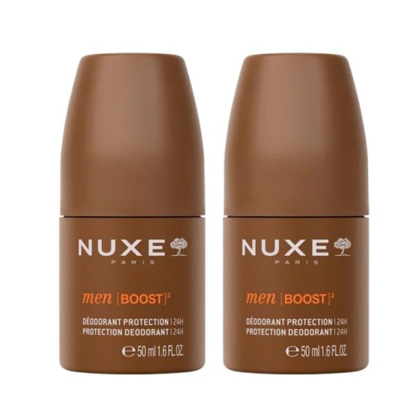 Nuxe Men [BOOST]³ Déodorant Protection 24h Notes Boisées & Épicées - 2 x 50ml
