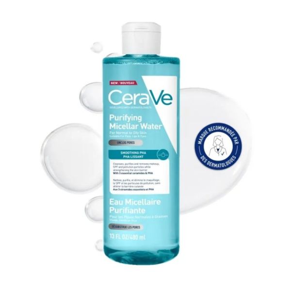 CeraVe Eau Micellaire Purifiante 400ml - Nettoie, purifie et resserre les pores