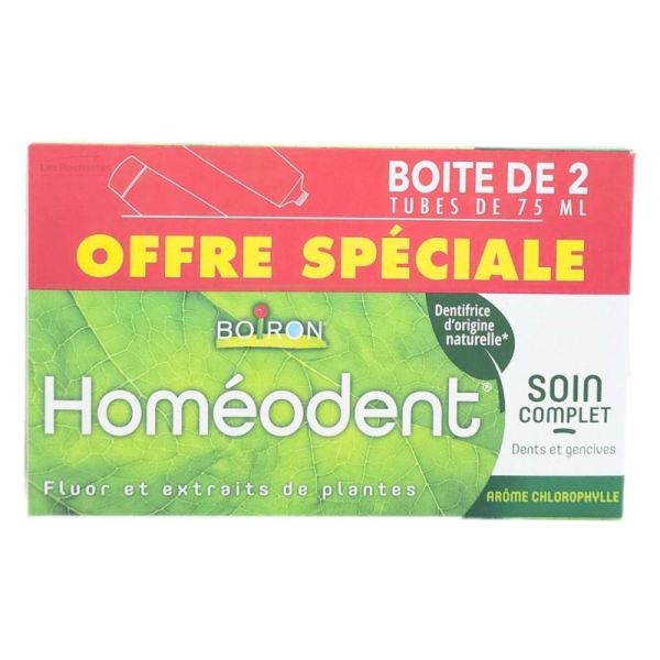Homéodent Dentifrice Soin Complet Chlorophylle - Lot de 2x75ml