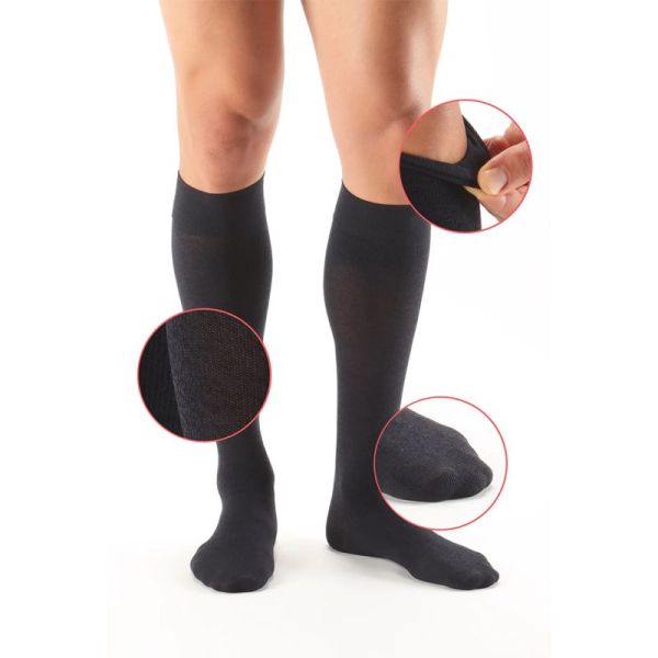 Thuasne Venoflex City Confort Fil d'Écosse Chaussettes de Contention Classe 2 Long – Élégance et finesse