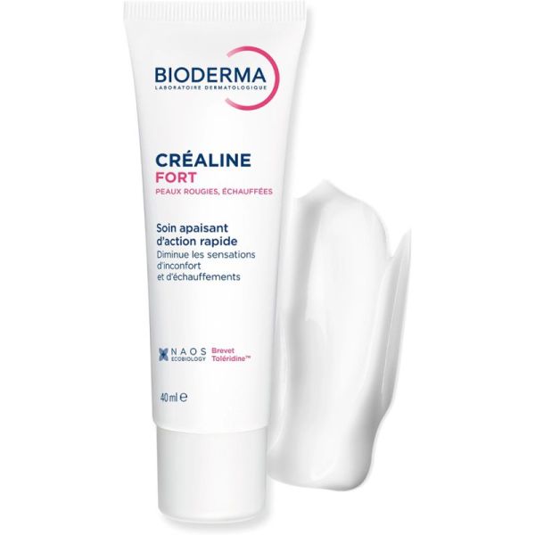 Bioderma Créaline Fort 40 ml – Soin d'action rapide ultra-apaisant pour peaux échauffées