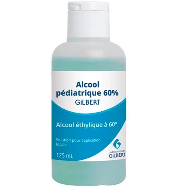 Gilbert Alcool Pédiatrique à 60° - 125 ml - Désinfectant Doux Dès la Naissance