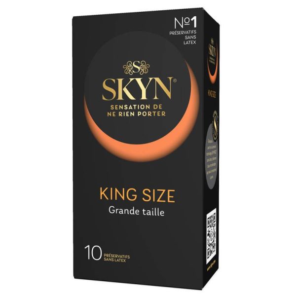 Skyn King Size - Préservatifs Grandes Tailles - Sans Latex - 10 Préservatifs