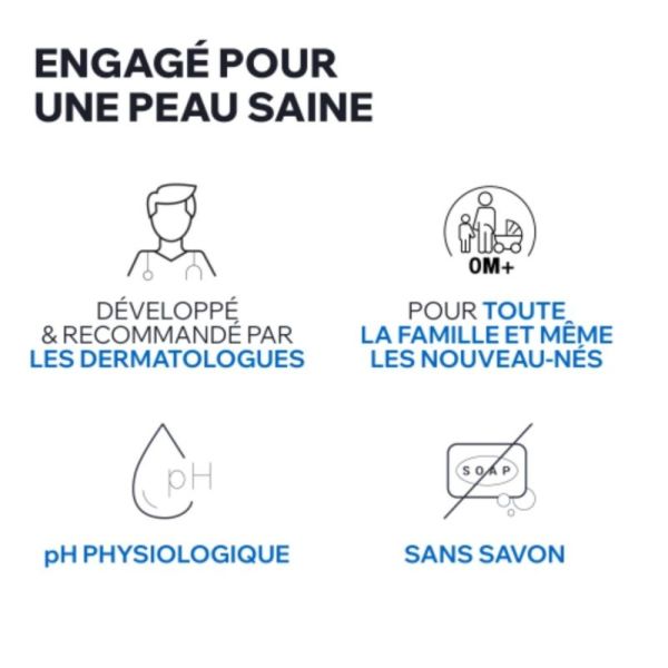 Uriage Derm-Phy Gel surgras dermatologique 1L - Nettoie, hydrate et protège toute la famille