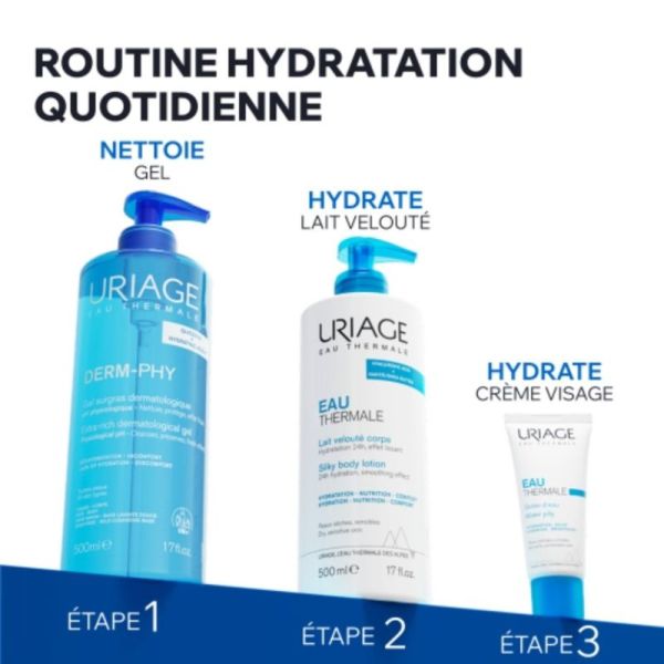 Uriage Derm-Phy Gel surgras dermatologique 1L - Nettoie, hydrate et protège toute la famille