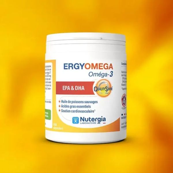 Nutergia Ergyomega Oméga-3 180 Capsules – Soutien cardiovasculaire