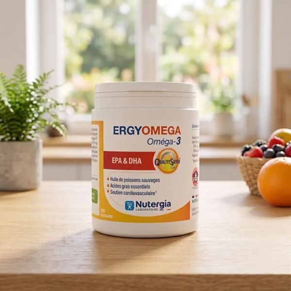 Nutergia Ergyomega Oméga-3 180 Capsules – Soutien cardiovasculaire