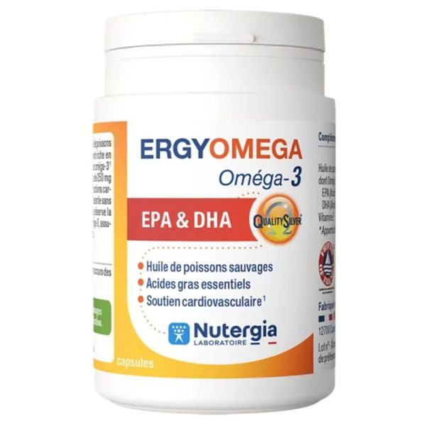 Nutergia Ergyomega Oméga-3 180 Capsules – Soutien cardiovasculaire