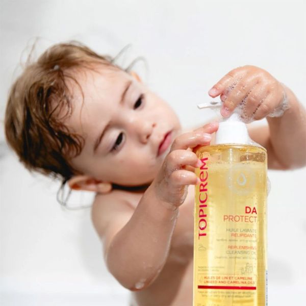 Topicrem DA PROTECT Huile Lavante Relipidante 500ml – Hygiène et anti-grattage