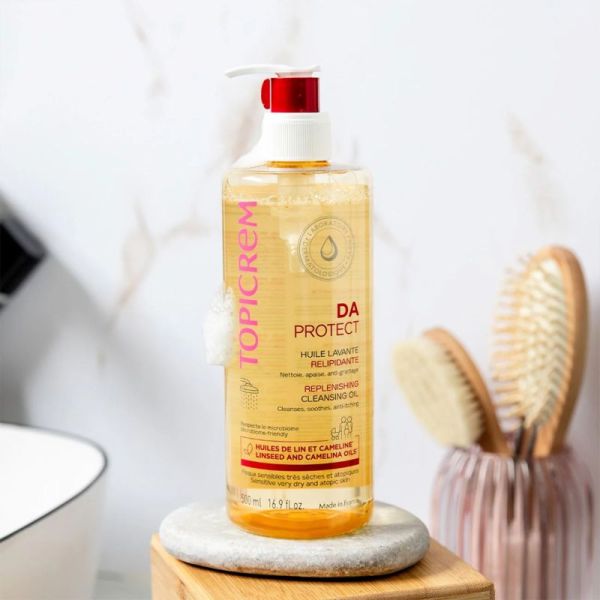 Topicrem DA PROTECT Huile Lavante Relipidante 500ml – Hygiène et anti-grattage