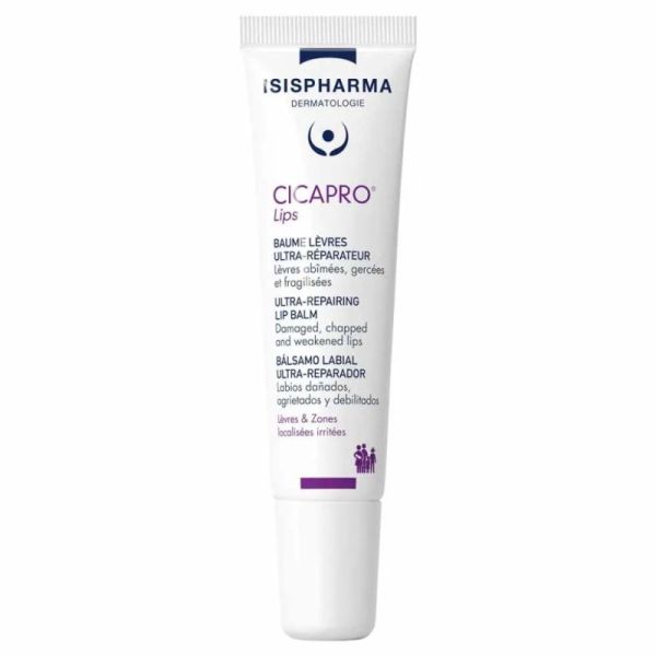IsisPharma Cicapro Lips Soin Réparateur Lèvres Abîmées, Gercées ou Fragilisées - 15ml