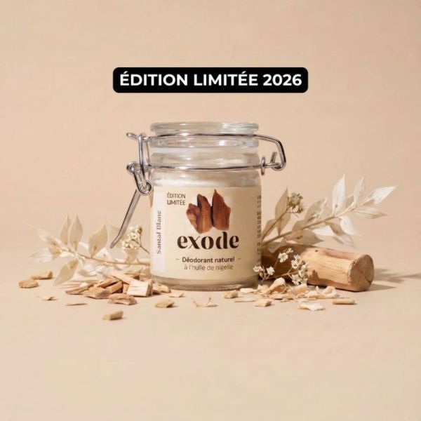 Exode Déodorant Baume Santal Blanc 50g - Edition limitée 2026 à l'huile de nigelle