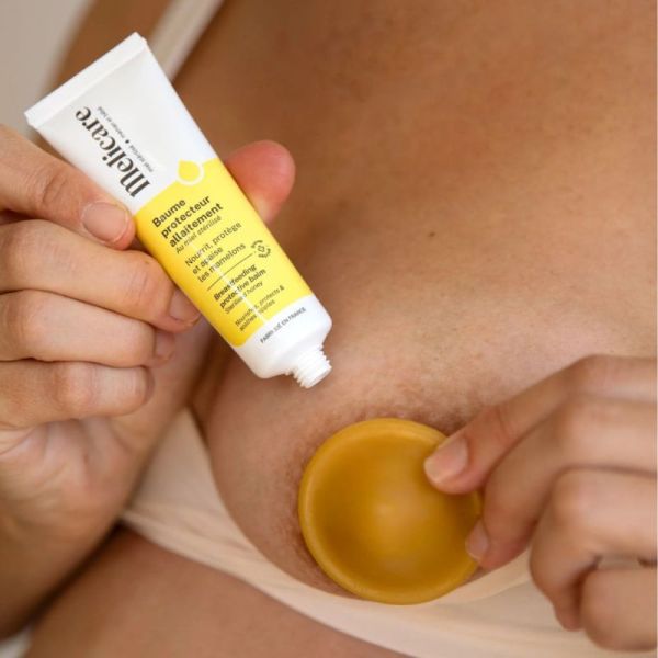 Melicare Coques d’Allaitement 100% Cire d’Abeille Mamelons Irrités - 1 Paire