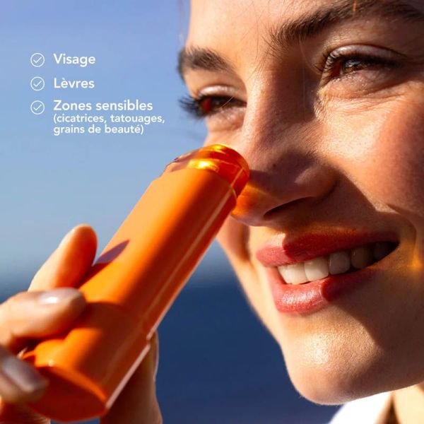 Krème Stick Solaire SPF 50+ Invisible 19g - Visage et zones sensibles, très haute protection