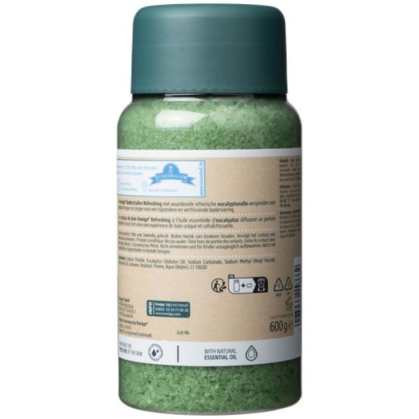 Kneipp Sel de bain Refreshing Cristaux de bain - Rafraîchissent le corps et l'esprit à l'huile essentielle d'eucalyptus