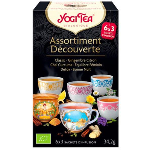 Yogi Tea Assortiment Découverte Bio - 6 x 3 Sachets