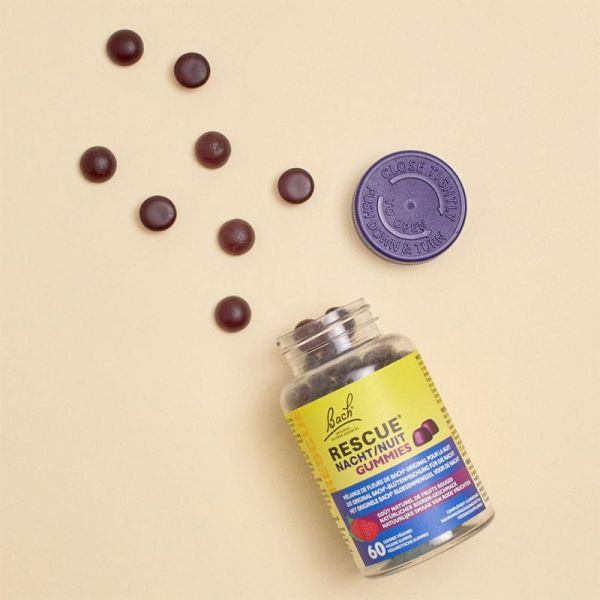 Rescue Bach Nuit Gummies 60 gommes – Sommeil et pensées sereines