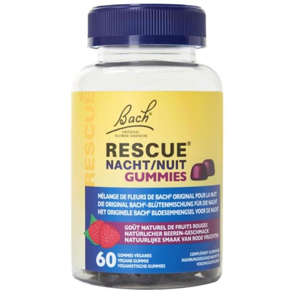 Rescue Bach Nuit Gummies 60 gommes – Sommeil et pensées sereines
