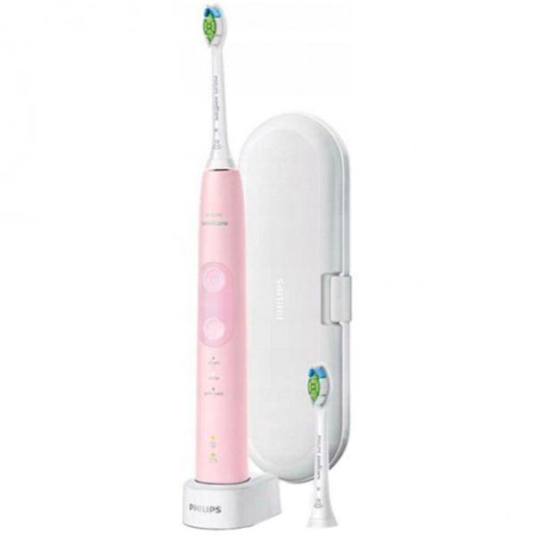 Philips Sonicare ProtectiveClean 5100 Brosse à Dents Électrique + Tête de Rechange - Couleur Rose - Nettoyage performant en douceur