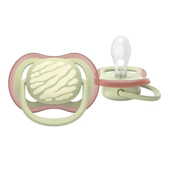Philips Avent Pacifier Ultra Air Sucettes Orthodontiques en Silicone +18 Mois - 2 Sucettes couleurs de la nature