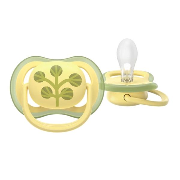 Philips Avent Pacifier Ultra Air Sucettes Orthodontiques en Silicone +18 Mois - 2 Sucettes couleurs de la nature