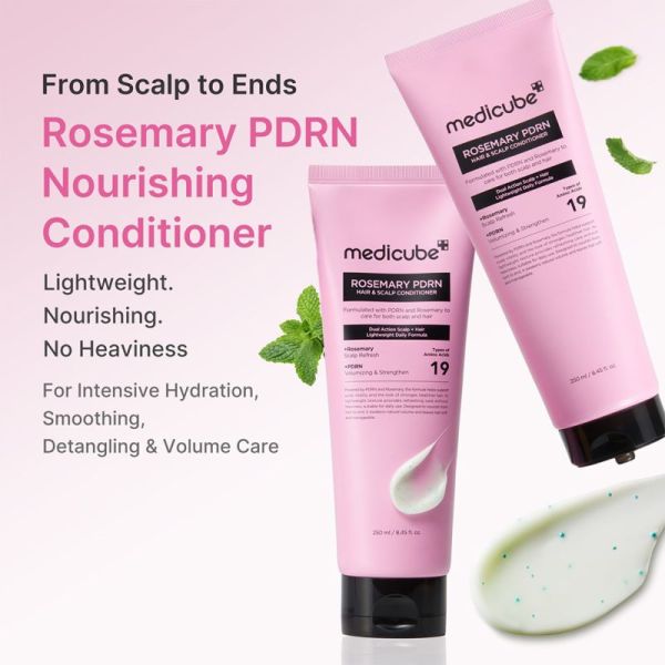 Medicube Après-Shampooing Romarin PDRN 250ml – Volume et cuir chevelu sain