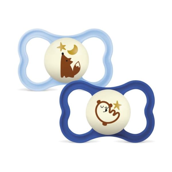 Mam Supreme Nuit 2 Sucettes Phosphorescentes - 18 mois et +