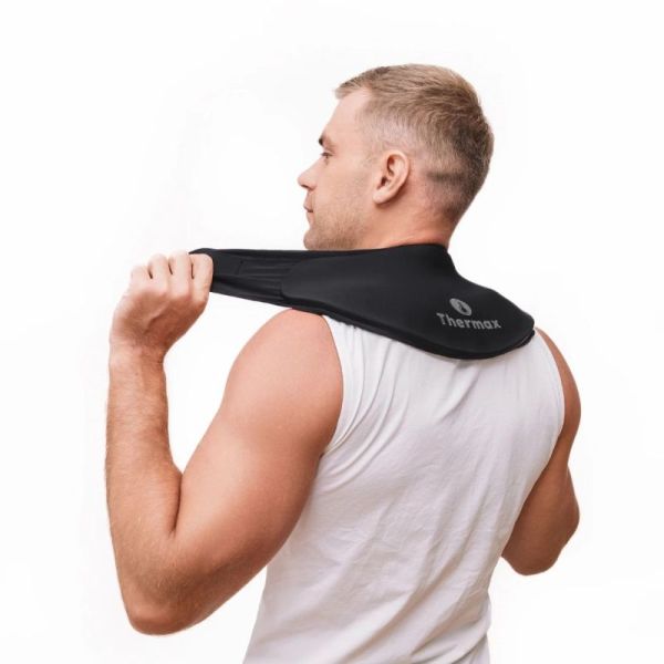 IceThermax Neck Pad Tour de Cou Thermo-Thérapeutique Cervicales Noir
