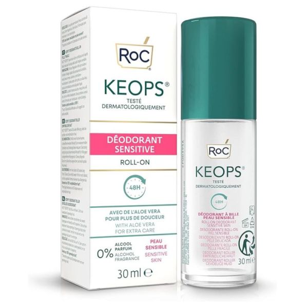 RoC Keops Sensitive Déodorant Roll-On 48h Peaux Sensibles - 30 ml