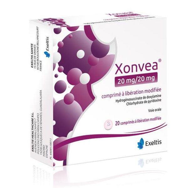 Xonvea 20 mg/20 mg Comprimé à libération modifiée, boîte de 20